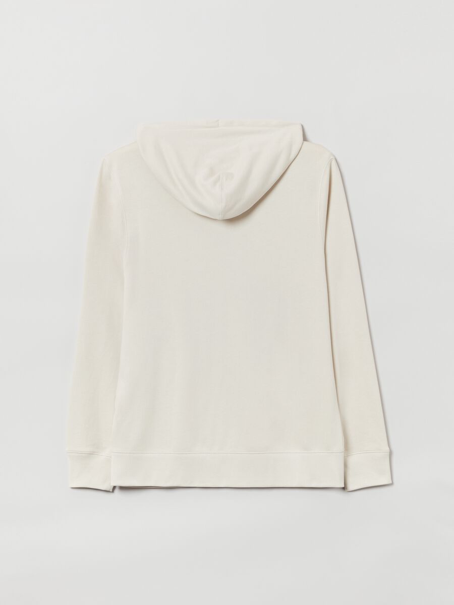 Full-zip sweatshirt with hood and logo embroidery_1