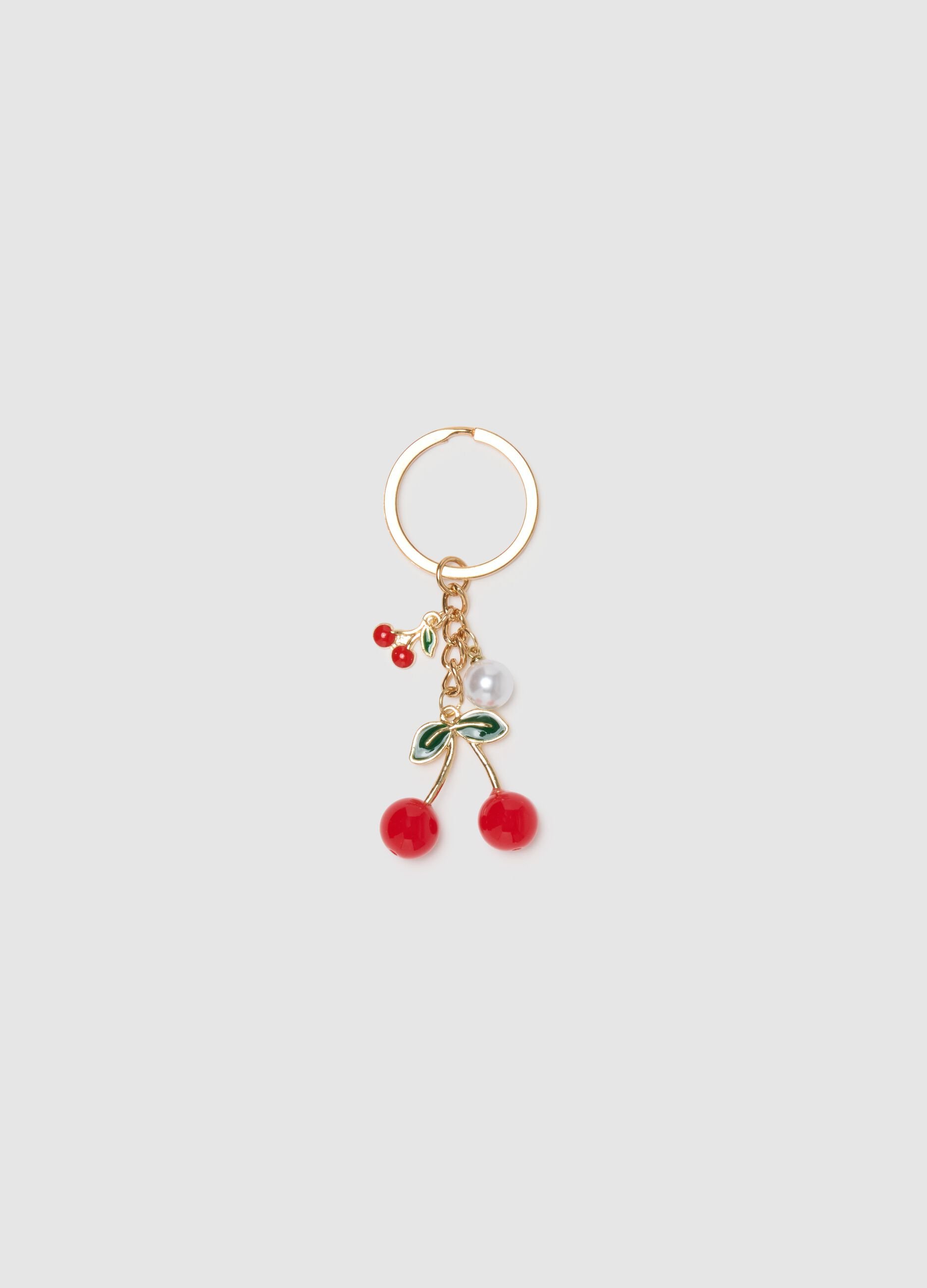 Multicoloured Gold Metal Keyring
