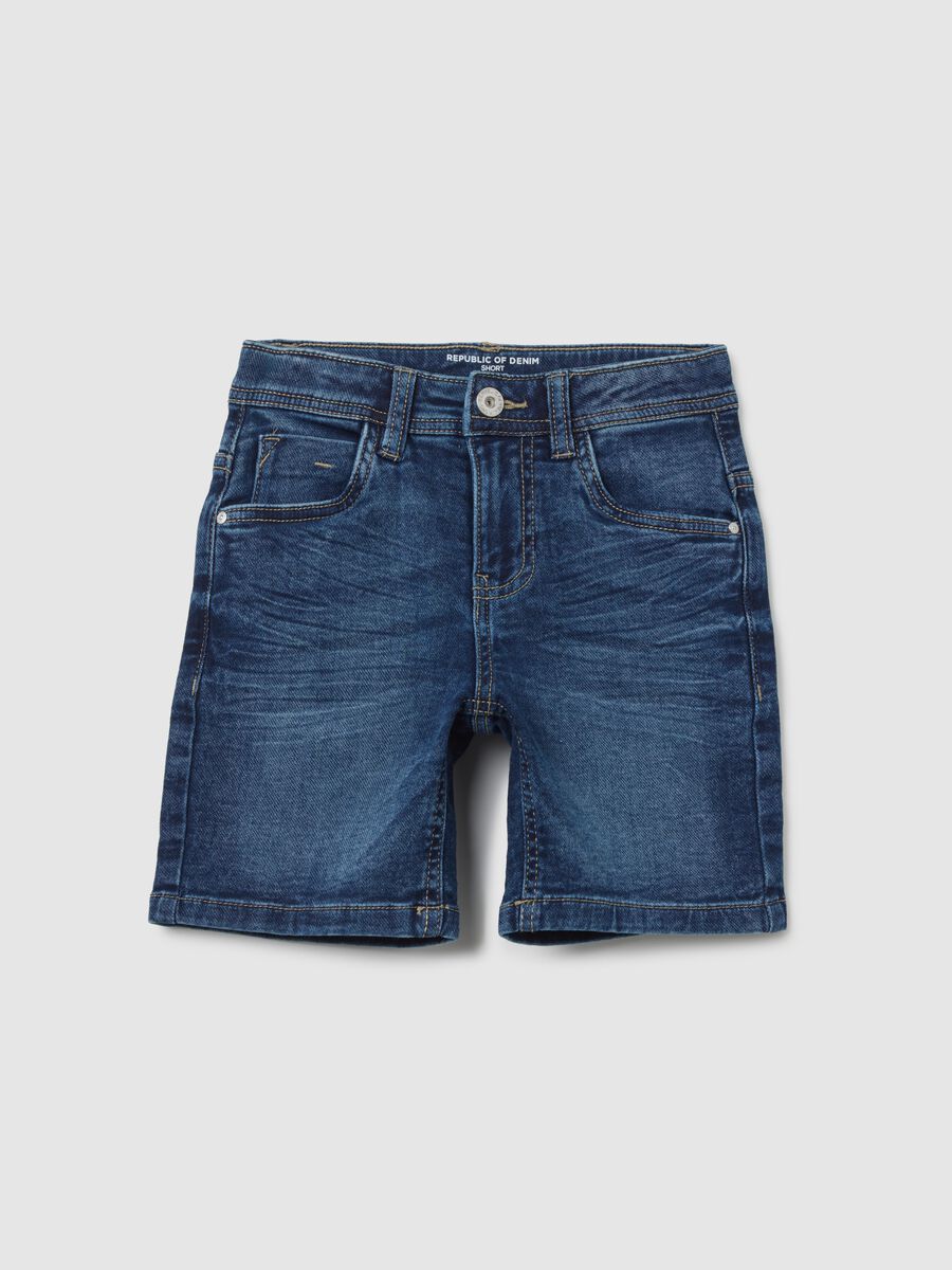 Shorts da bambino in denim regular fit_0