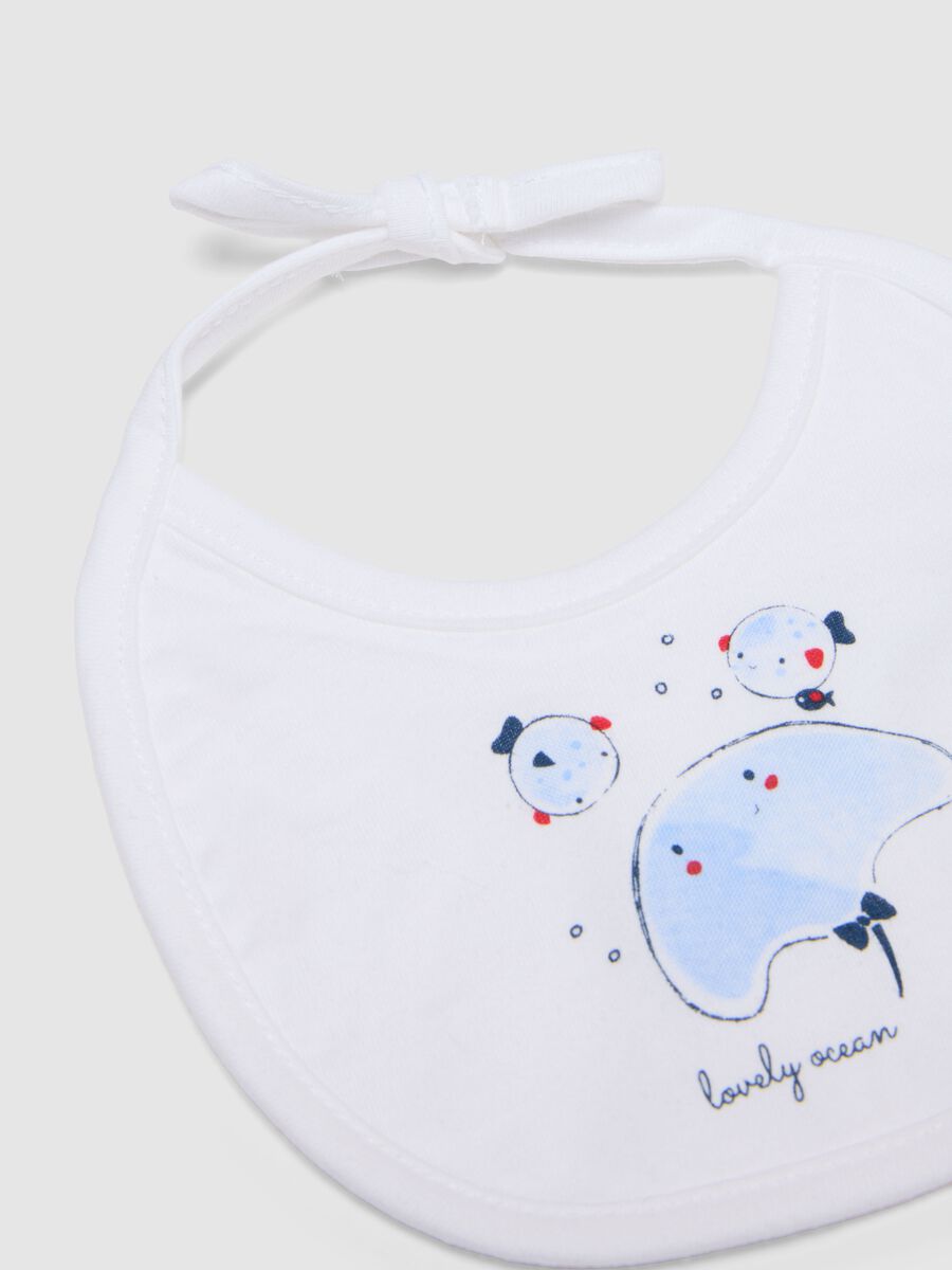 Bipack bavaglini in puro cotone multicolor da neonato con ricami_2