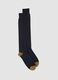 Blue long socks in stretch cotton_0