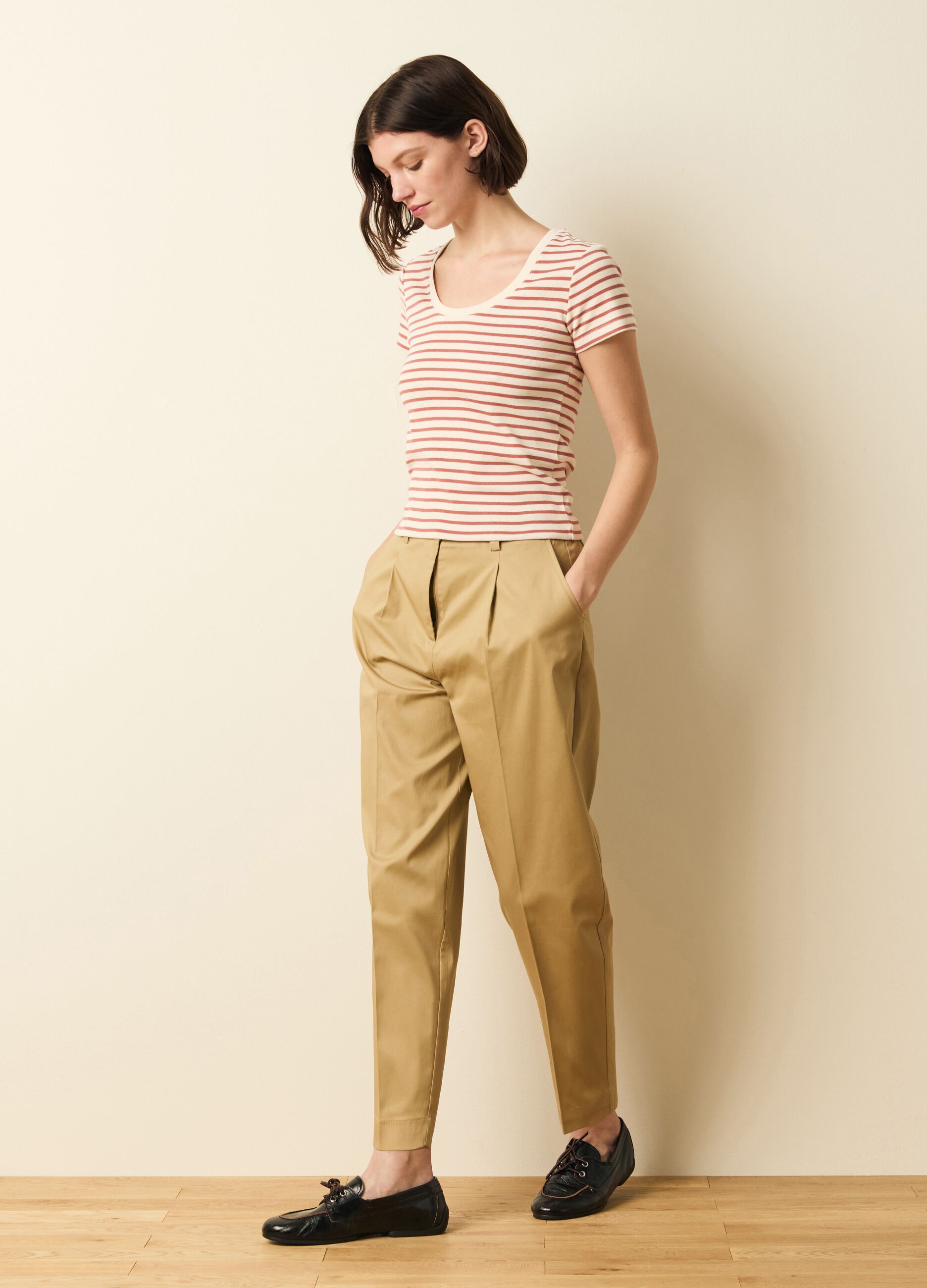 Striped cotton T-shirt