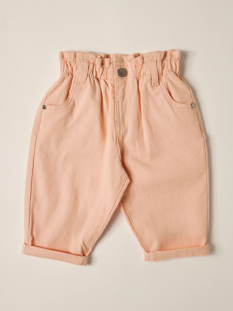 IANA Baby Stretch Cotton Twill Paperbag Trousers_0