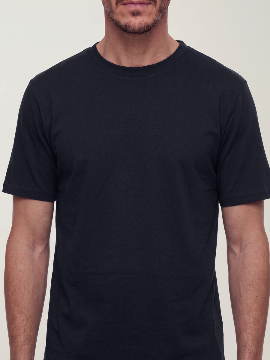 The Iconic Tee blue pure cotton short-sleeve relaxed fit T-shirt_2