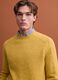 Yellow crew-neck pure wool jumper, regular fit_2