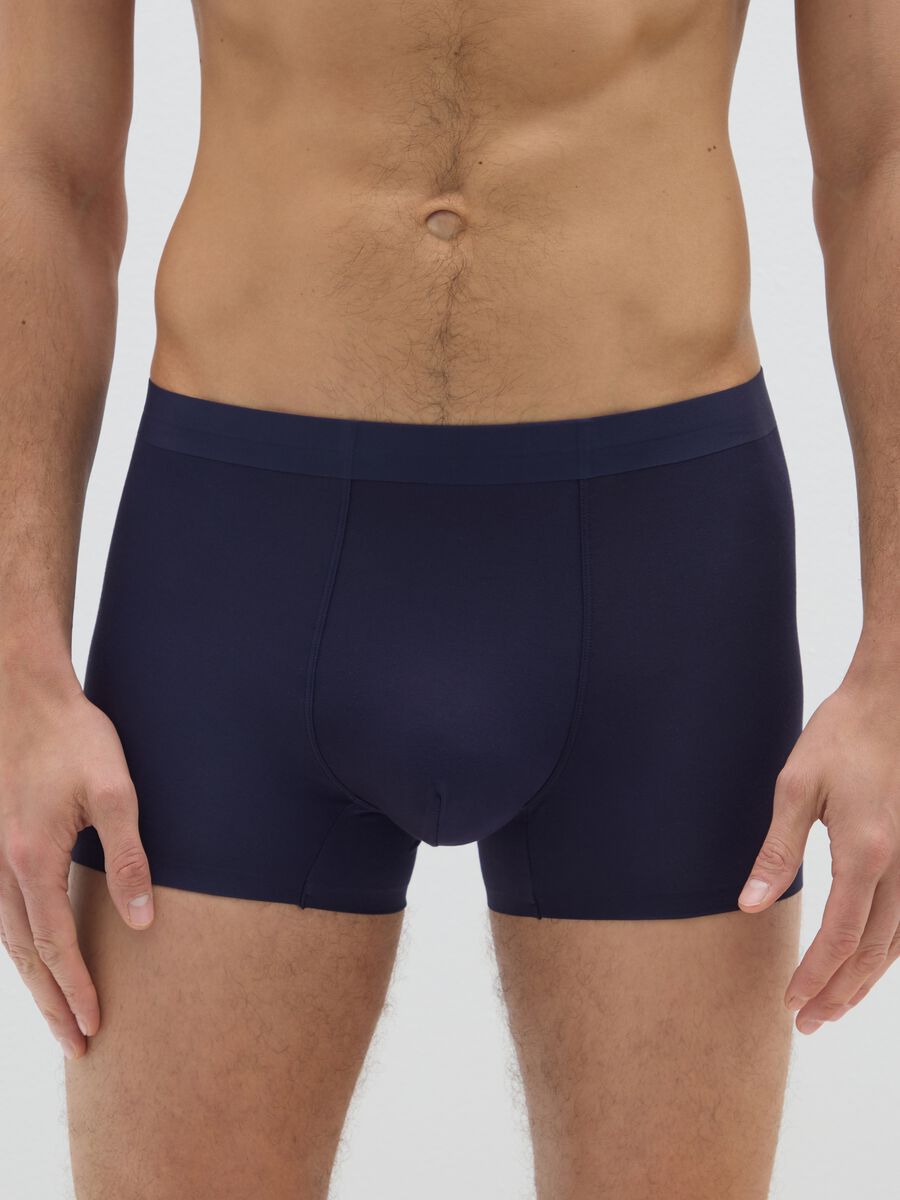 Bipack di boxer blu in modal elasticizzato_1
