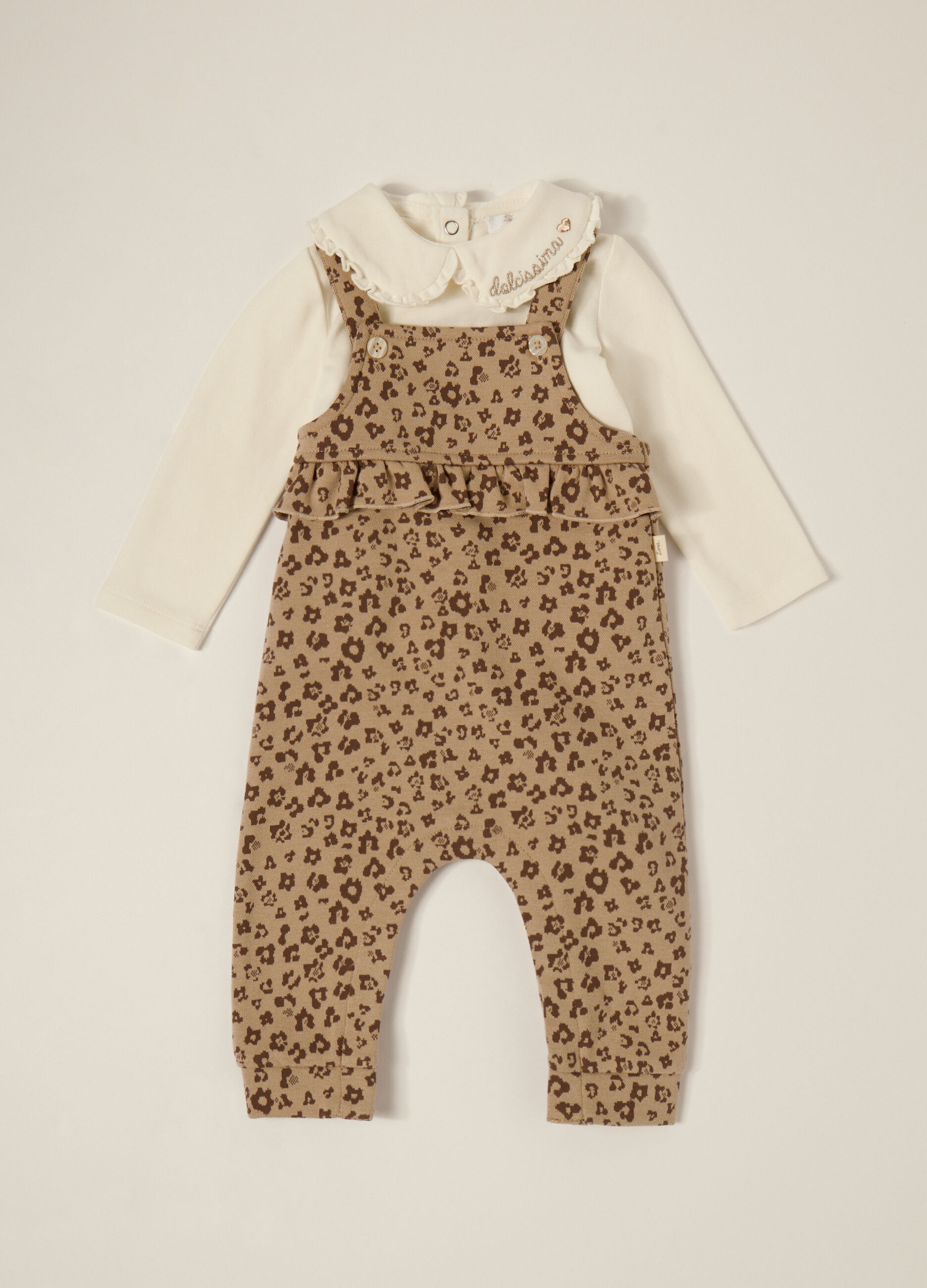 Brown set with animal print