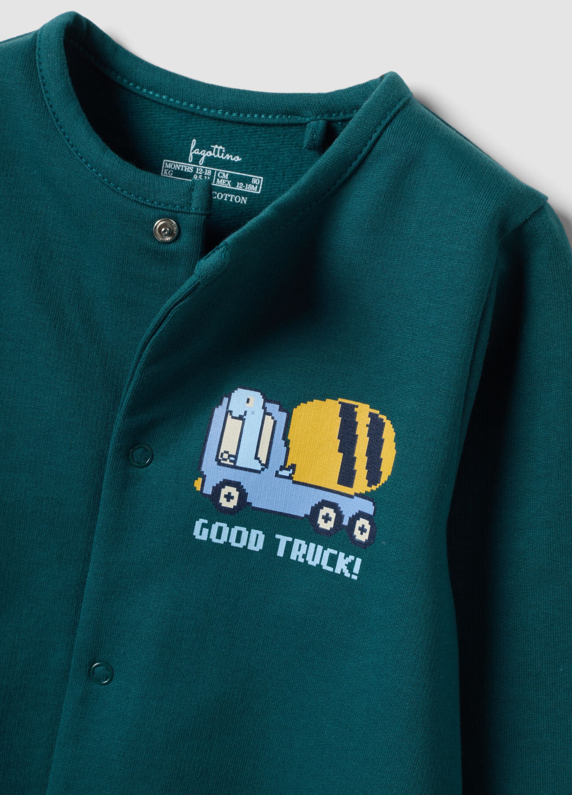2-pack blue and green organic cotton sleepsuits