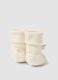 White organic cotton ribbed booties_2
