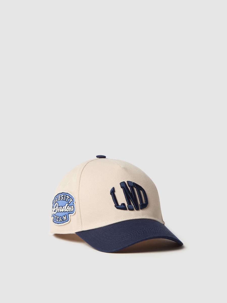 Baseball cap with "LND" embroidery and patch_0