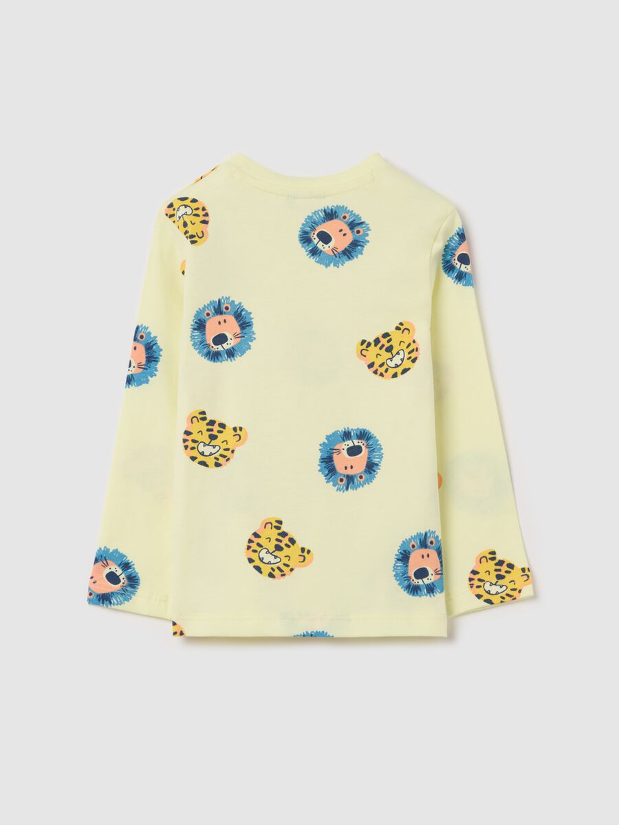 Long-sleeved T-shirt with savannah animals print_1