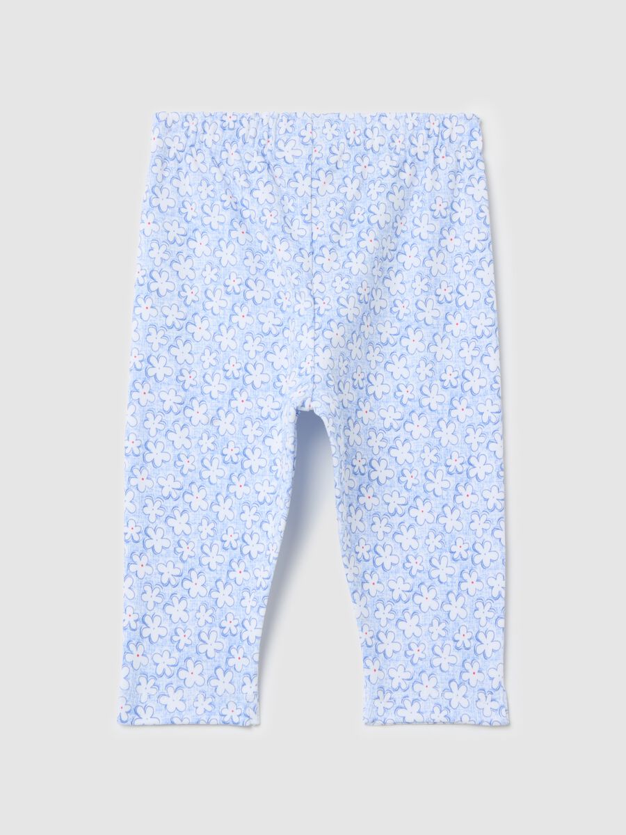 Leggings with bow and small flowers print_1