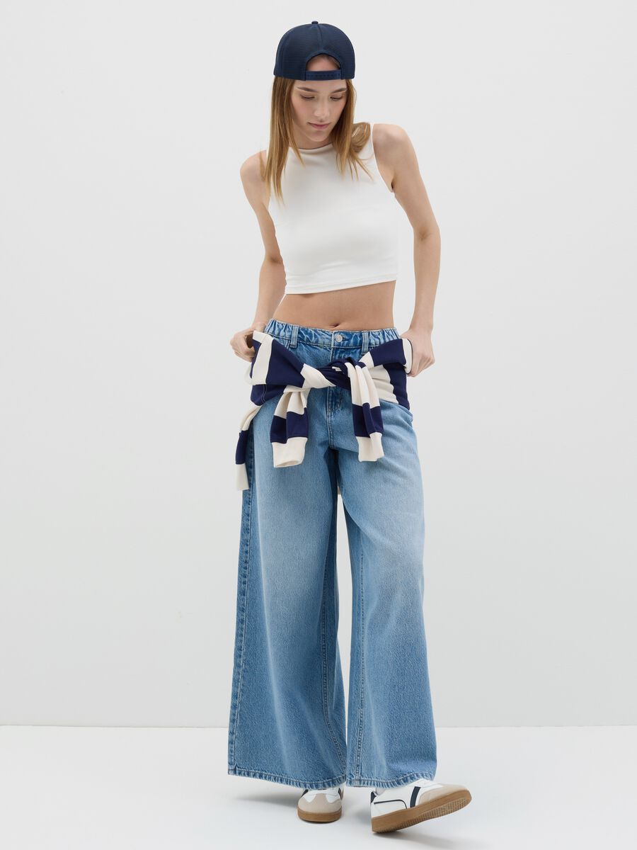 Wide Leg Jeans in Rigid Denim_0