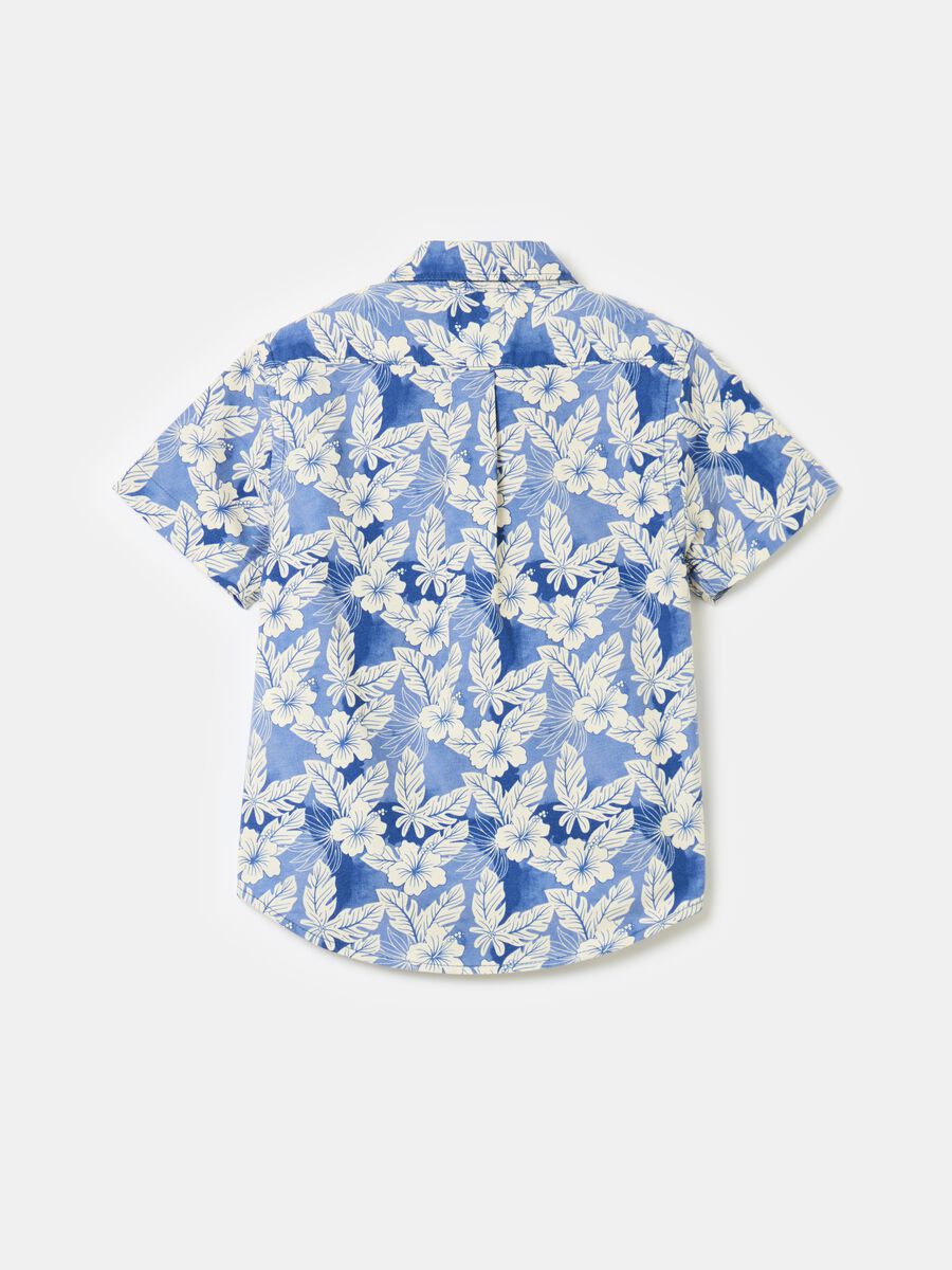 Short-sleeved shirt with Hawaiian print_4