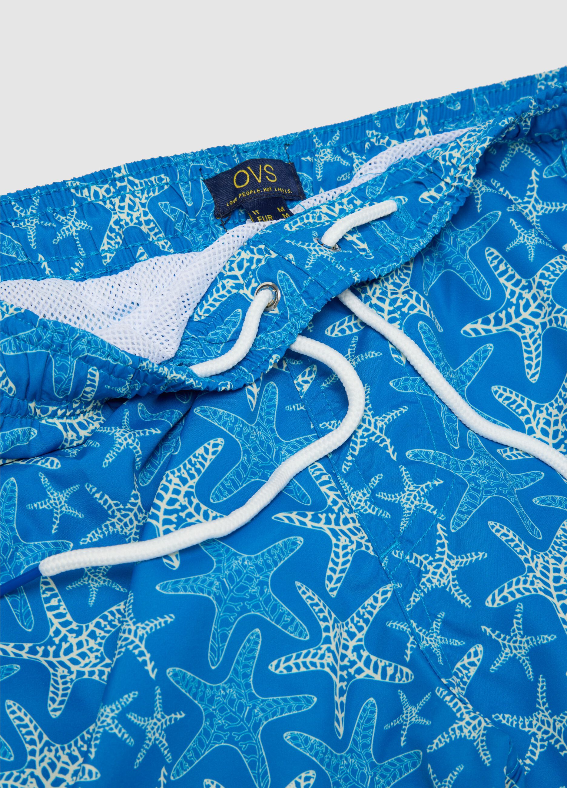 Men's Multicolour Swimwear with Starfish
