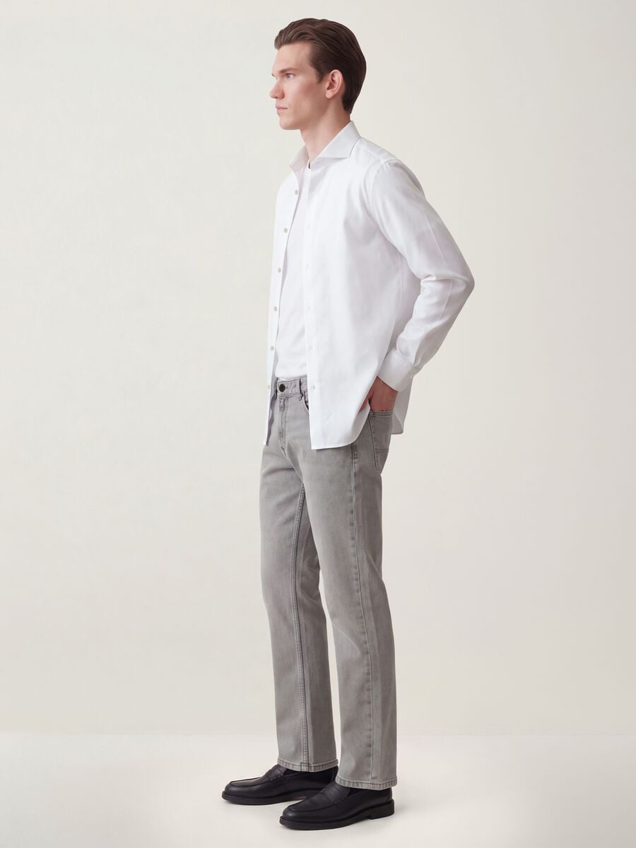 Grey denim jeans in cotton-viscose blend, regular fit_3