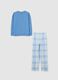 Blue cotton pyjamas for girls_1