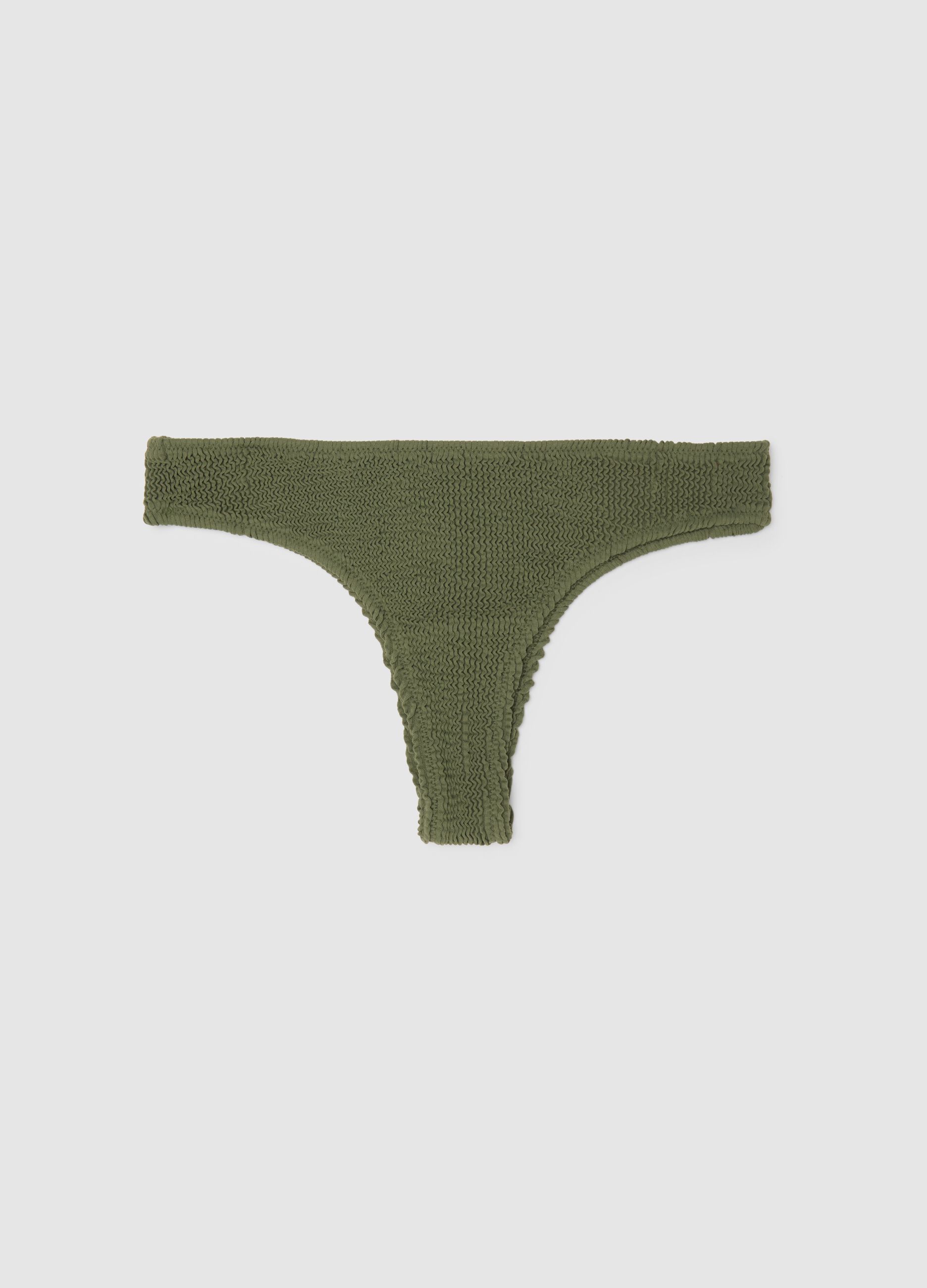 Brasiliano bikini da donna in tessuto elasticizzato verde