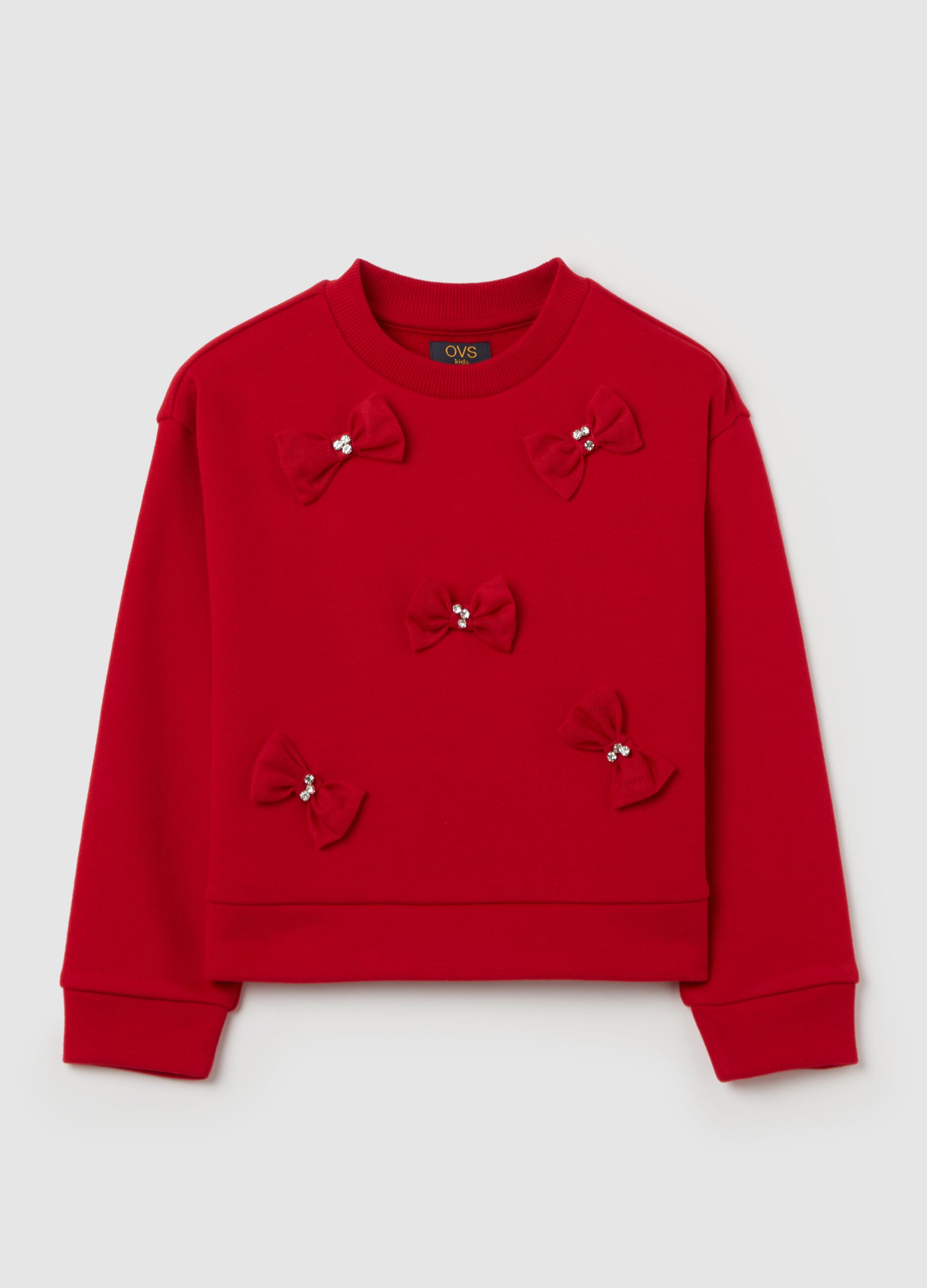 Felpa con fiocchi e strass applicati OVS KIDS da Bambina OVS