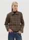 Short jacket in check tweed with fringing_1