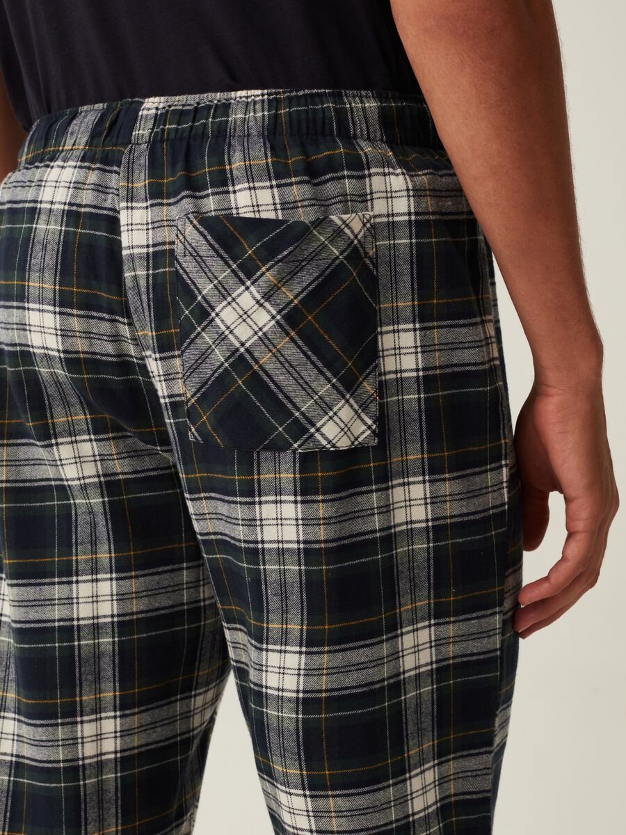 Pantalone pigiama in fantasia tartan_3