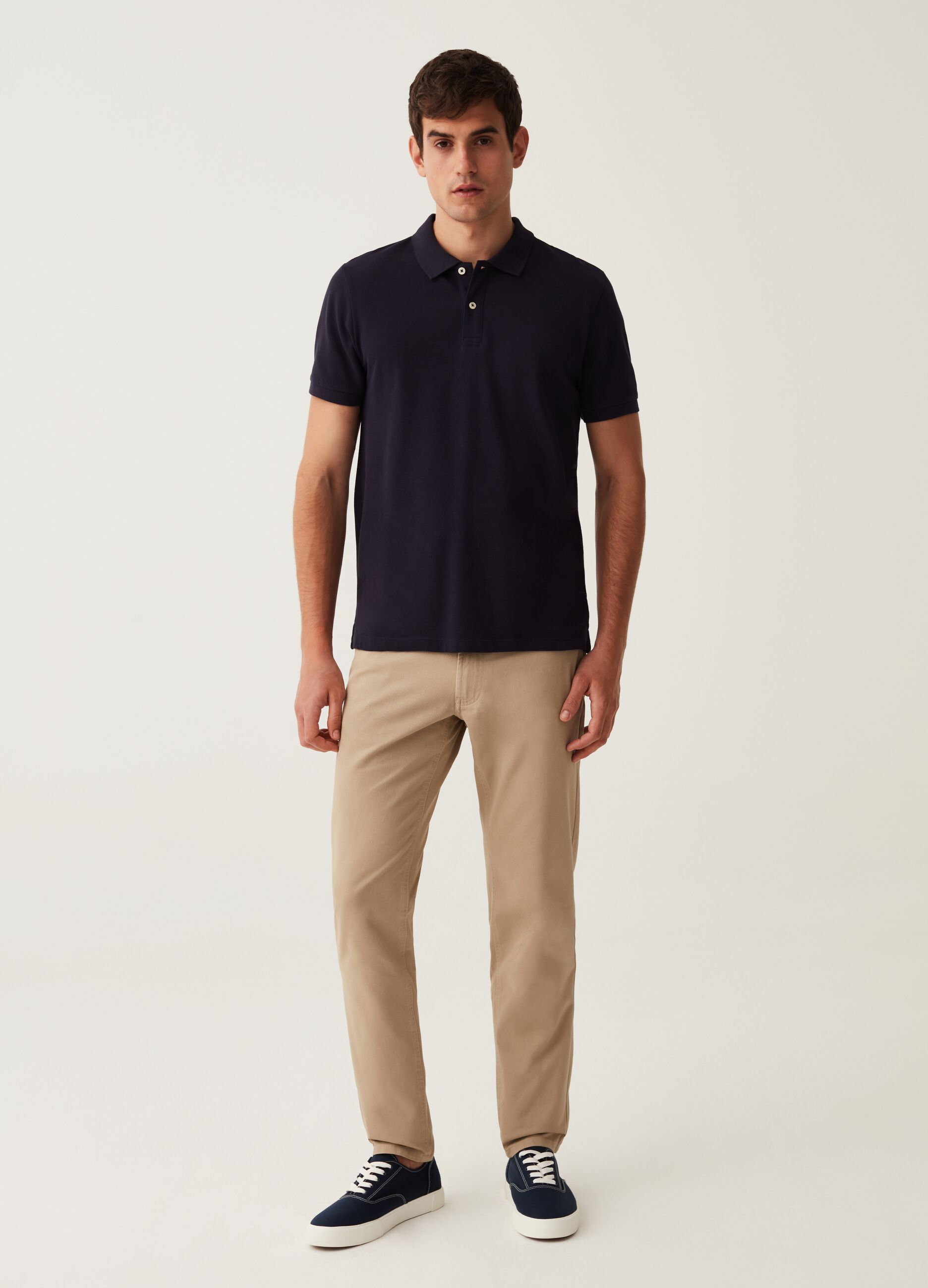 Pantaloni regular fit cinque tasche_0