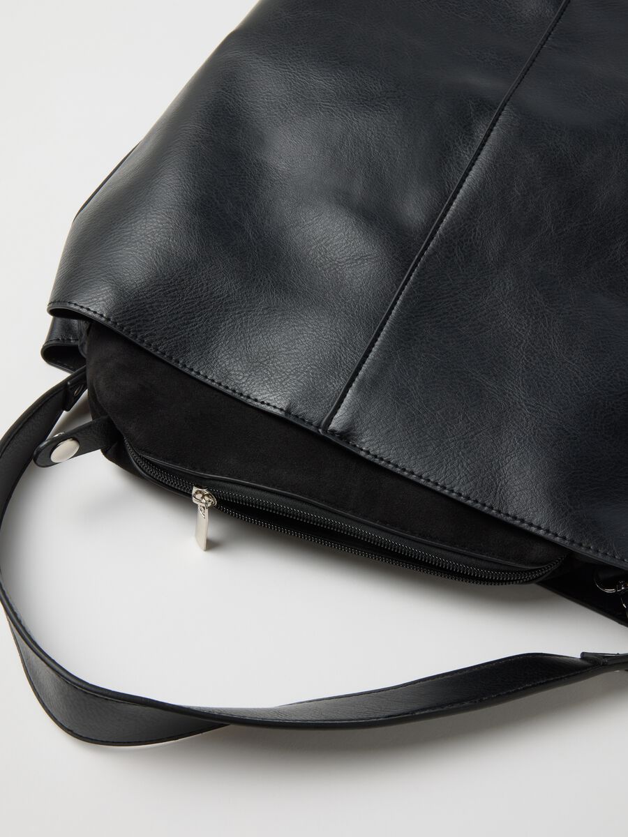 Black shoulder bag with wide handle_2