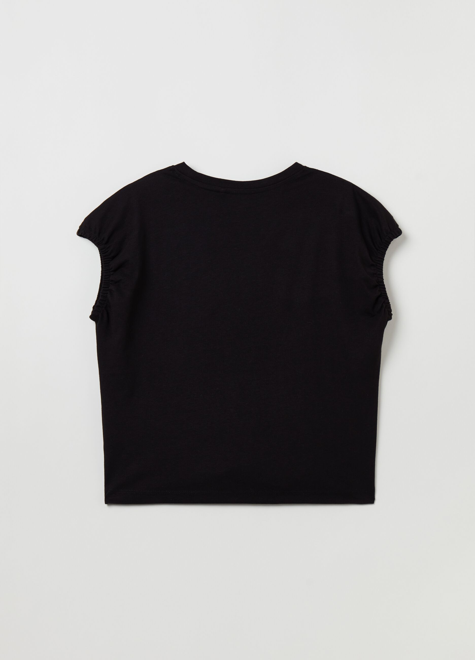 T-shirt smanicata con stampa etnica_1
