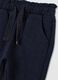 Girls' stretch cotton blue regular fit trousers with glitter_2