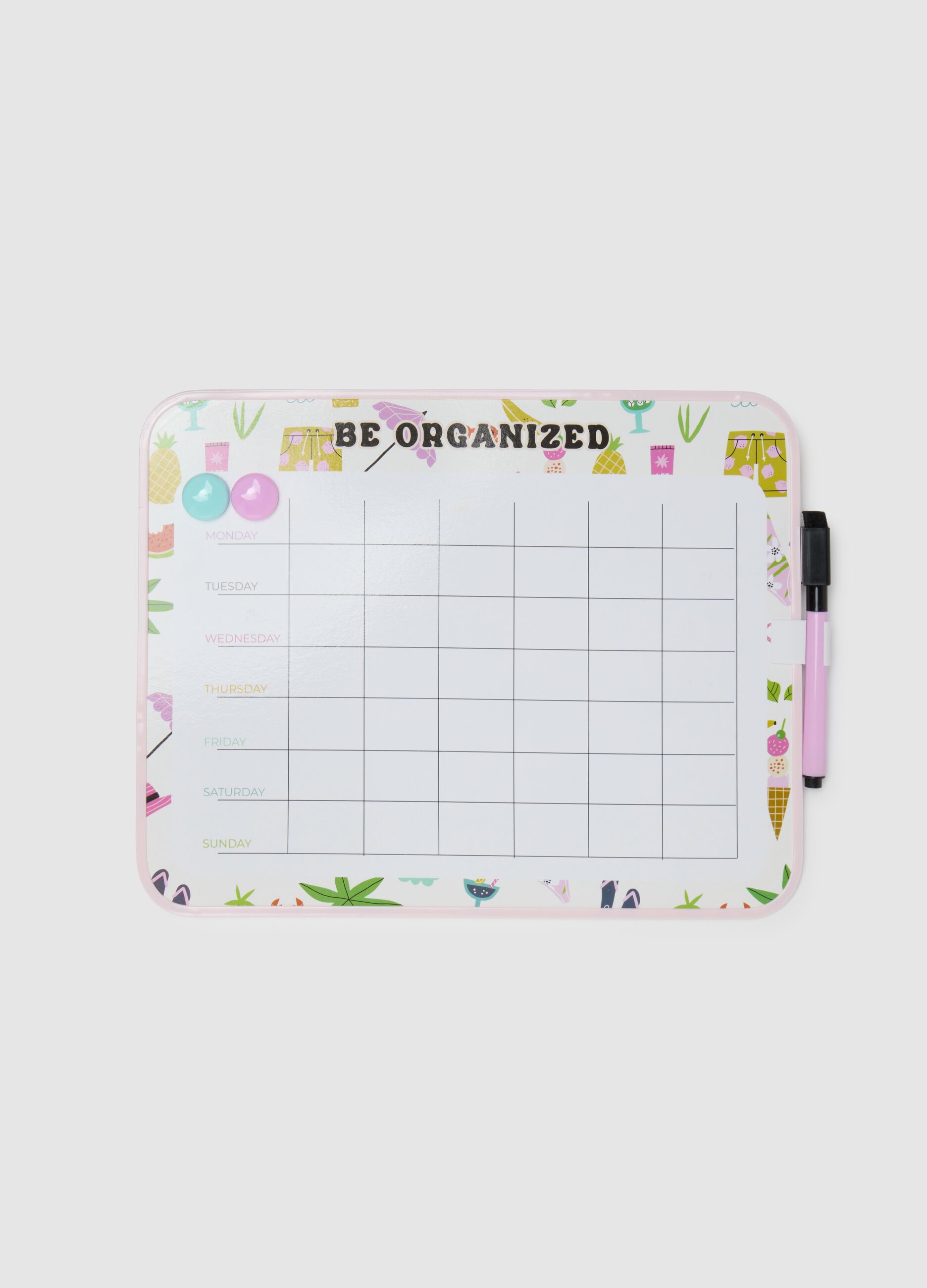 Calendario magnetico settimanale da donna in plastica colorato