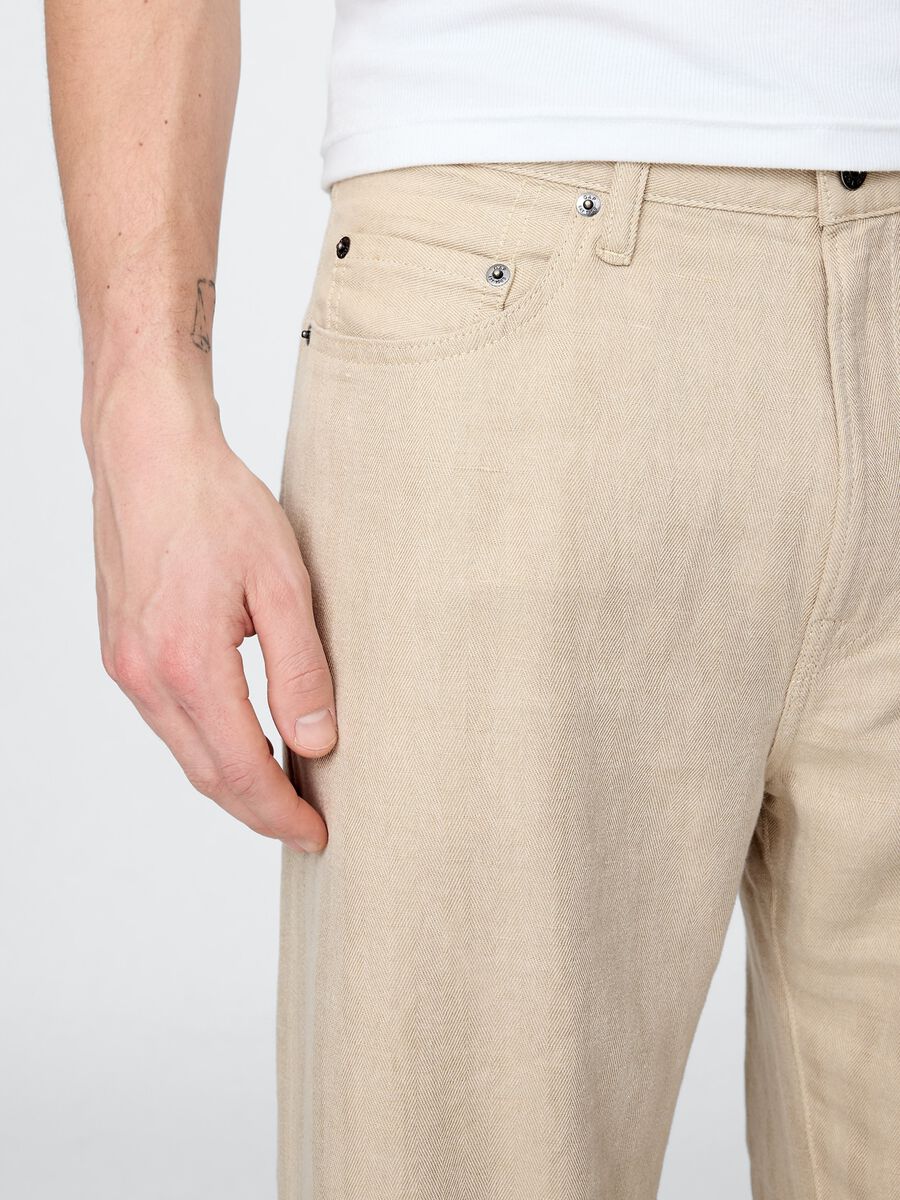 Wide Beige Linen Trousers_4