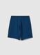 Children's regular fit blue pure cotton short jogger trousers_1