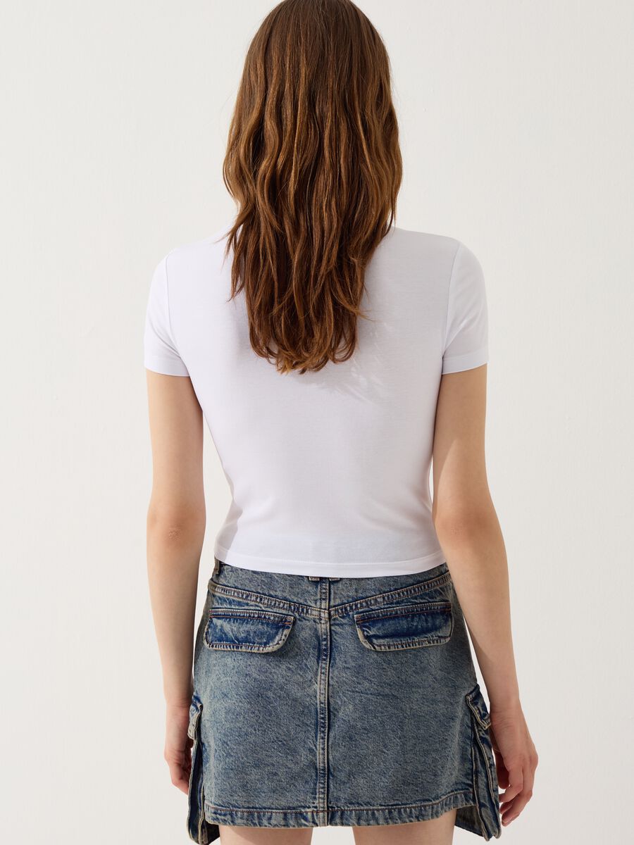 Printed cotton stretch T-shirt_2