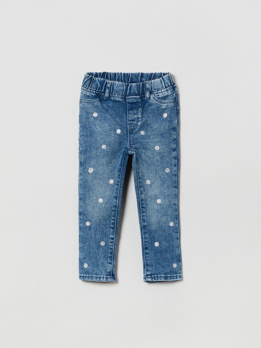 Jeggings with glitter polka dots print_0