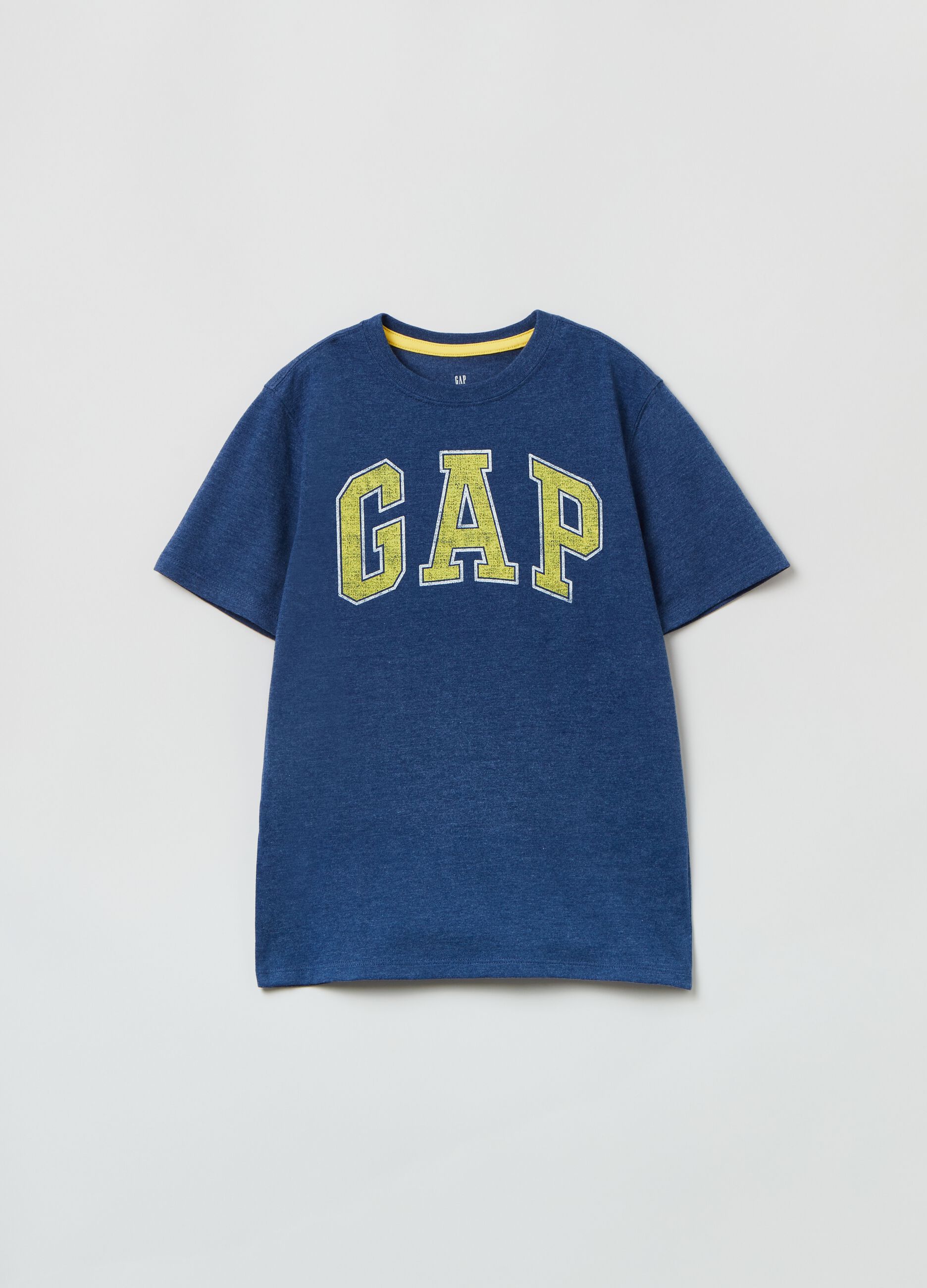 Round-neck T-shirt with vintage logo print