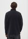 Black fleece sweatshirt with half zip_2