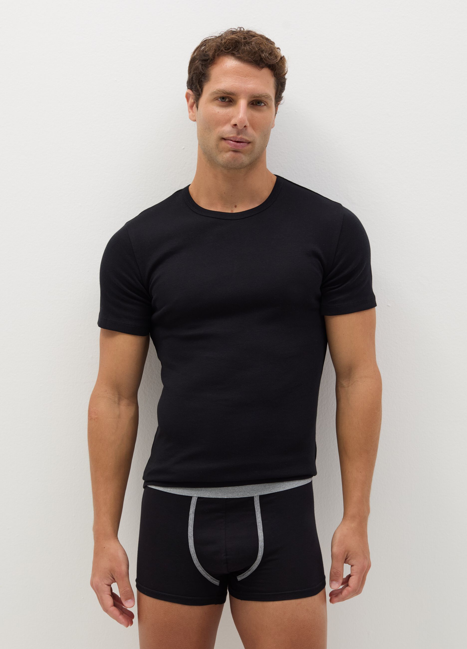 Three-pack boxer shorts with contrasting details