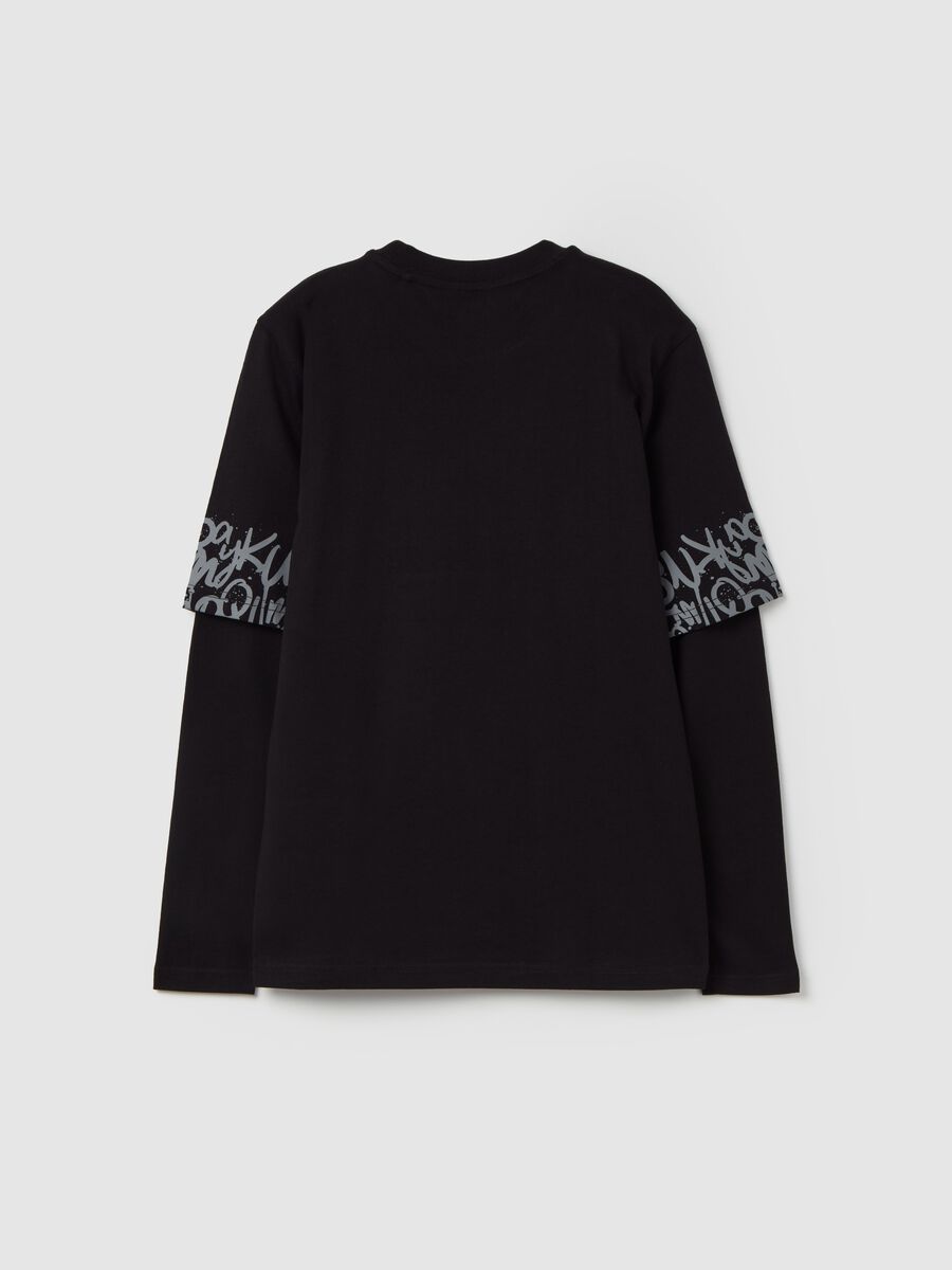 T-shirt a maniche lunghe con stampa_4