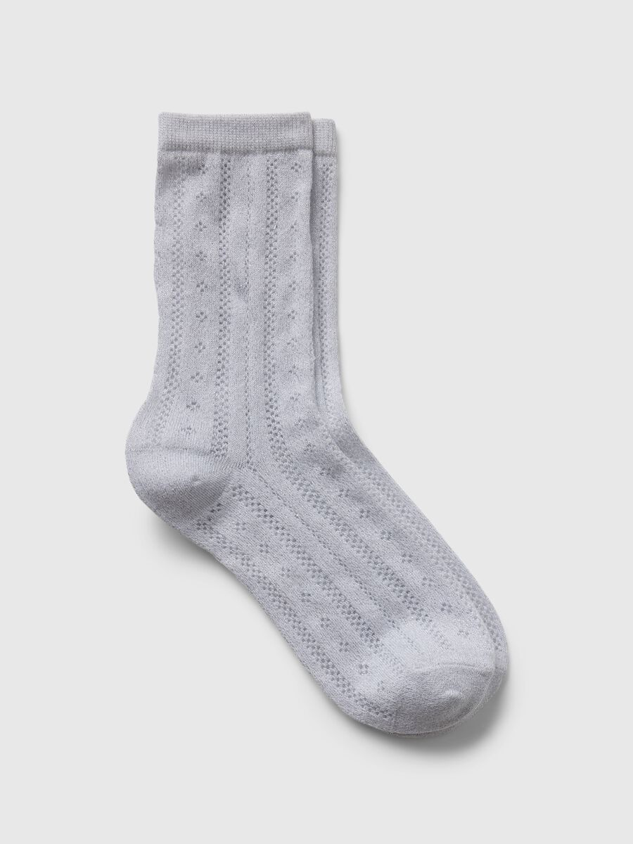 Short socks with pointelle pattern_0