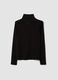 Black pure cotton long-sleeve crew-neck T-shirt_6