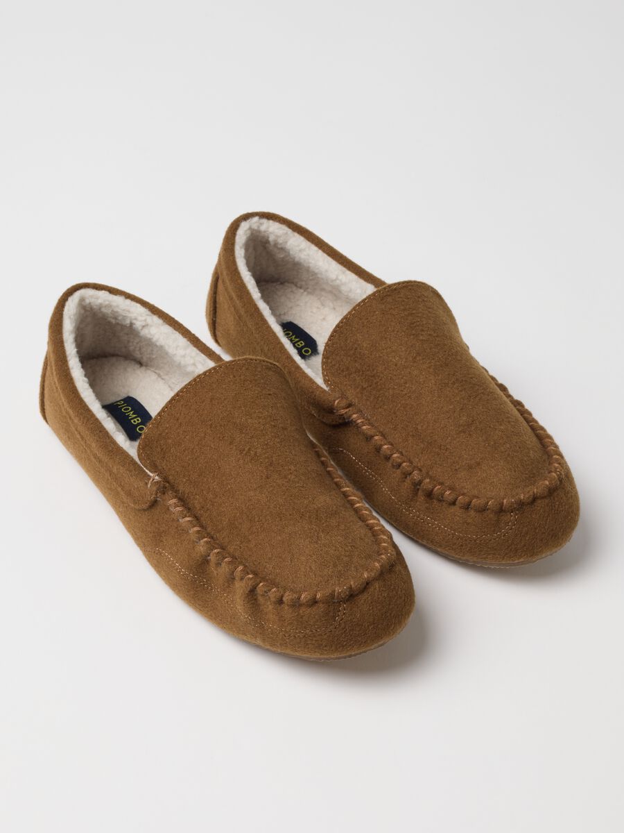 Brown Padded Winter Slippers_1