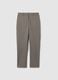 Slim fit beige melange trousers_4