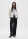 White regular fit cardigan with buttons_0
