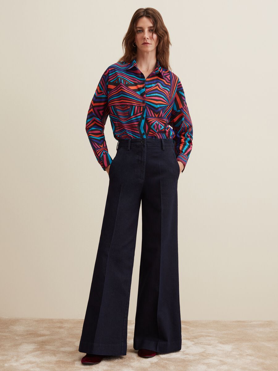 Jeans wide leg a vita alta_0