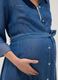 Long blue maternity dress in pure lyocell, regular fit_3