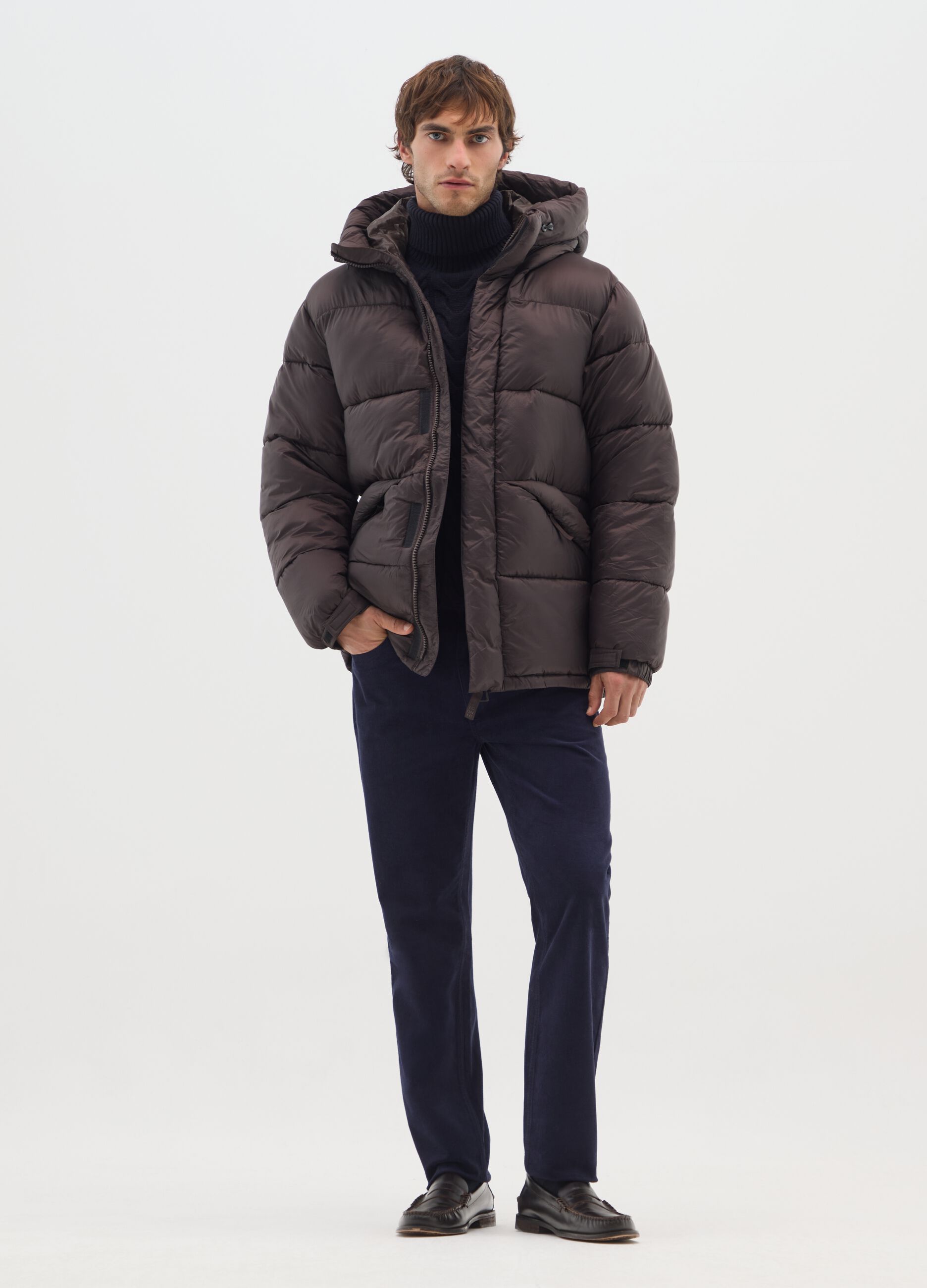 Brown The Iconic Puffer Jacket with Adjustable Hood