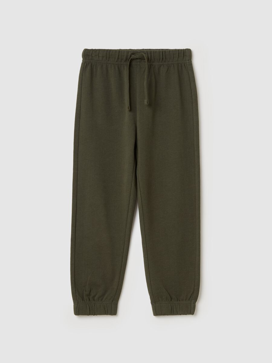 Joggers with drawstring and elasticated trims_0