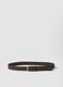 Brown braided cotton-blend belt_0