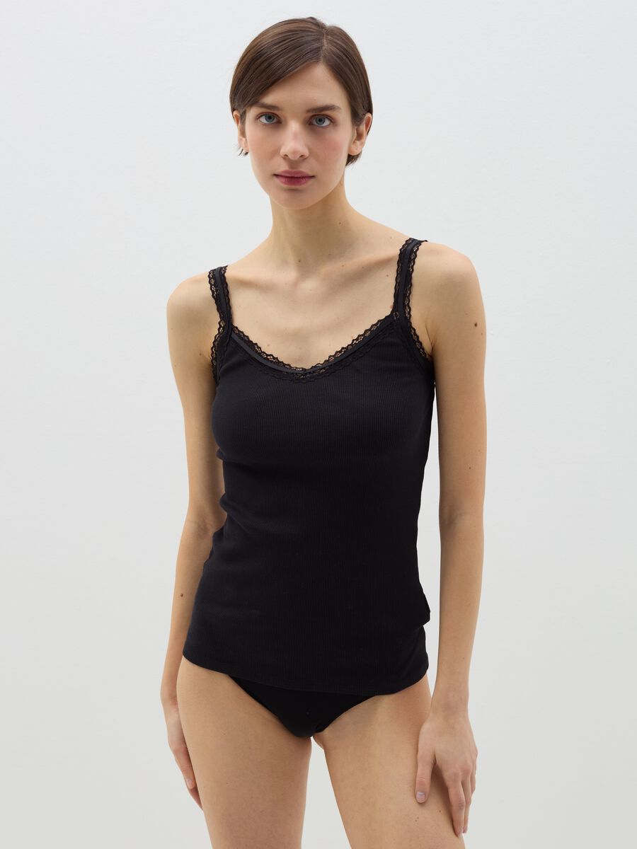 Ribbed under vest with crochet_1