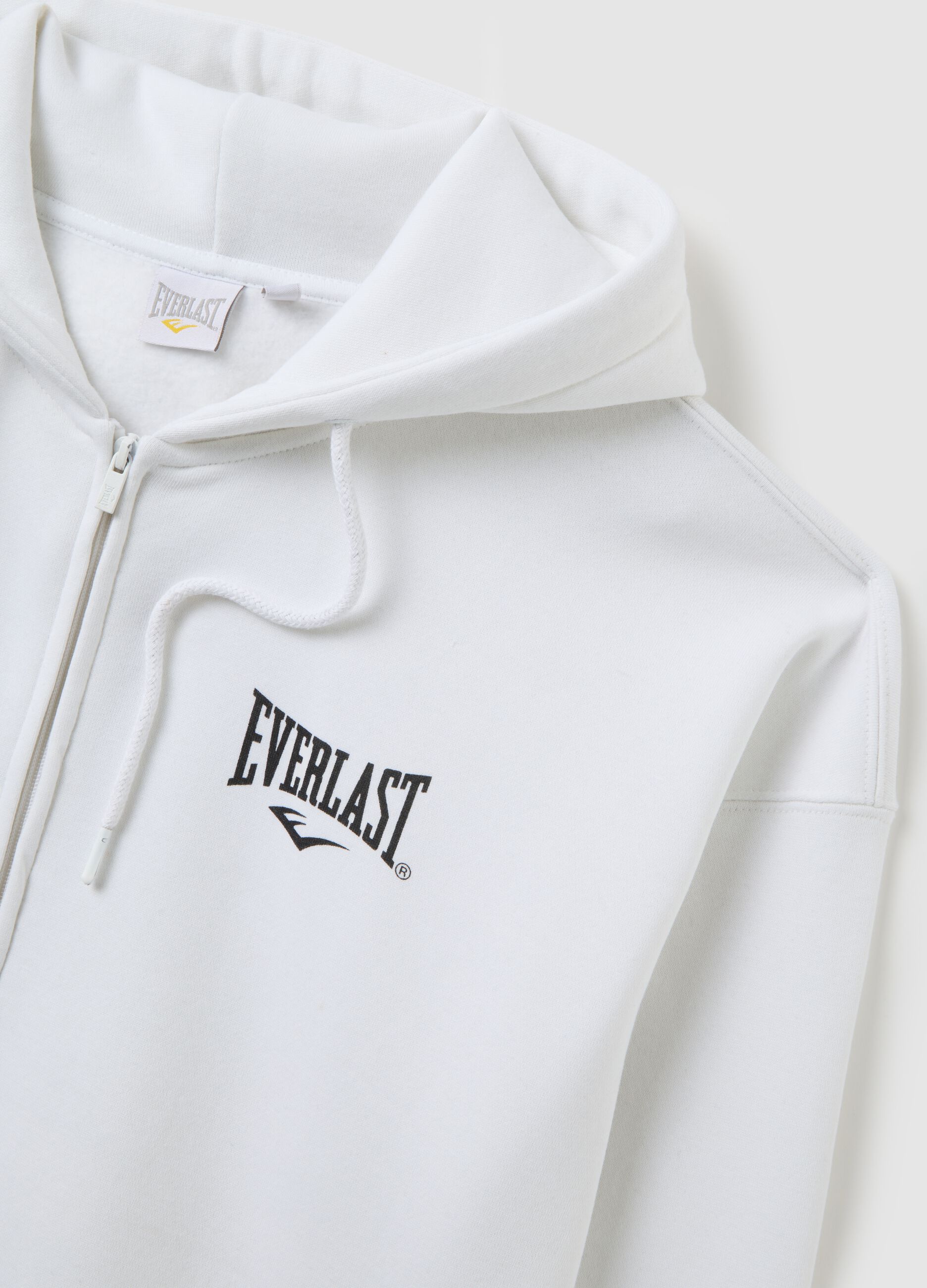 White Cotton Blend Sweatshirt